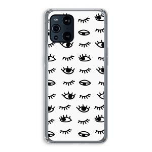 CaseCompany Eye pattern #2: Oppo Find X3 Pro Transparant Hoesje