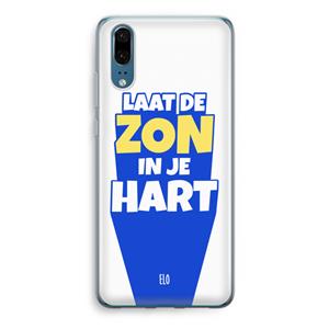 CaseCompany Laat de zon in je hart: Huawei P20 Transparant Hoesje
