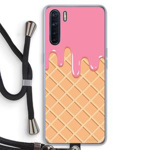 CaseCompany Ice cream: Oppo A91 Transparant Hoesje met koord