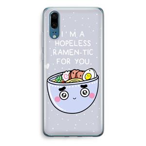 CaseCompany I'm A Hopeless Ramen-Tic For You: Huawei P20 Transparant Hoesje