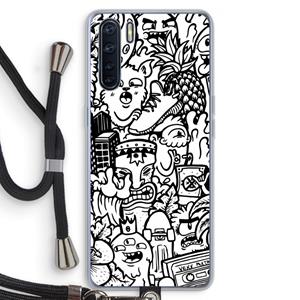 CaseCompany Vexx Mixtape #2: Oppo A91 Transparant Hoesje met koord