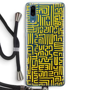 CaseCompany Majorelle Blue Print: Huawei P20 Transparant Hoesje met koord