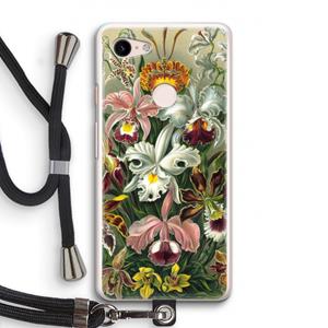 CaseCompany Haeckel Orchidae: Pixel 3 Transparant Hoesje met koord