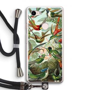CaseCompany Haeckel Trochilidae: Pixel 3 Transparant Hoesje met koord