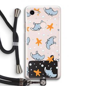 CaseCompany Manta: Pixel 3 Transparant Hoesje met koord