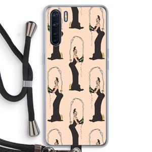 CaseCompany Pop Some Kim: Oppo A91 Transparant Hoesje met koord