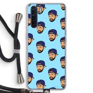 CaseCompany Drake Away: Oppo A91 Transparant Hoesje met koord