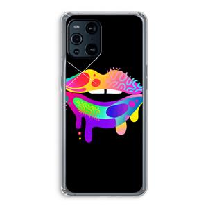 CaseCompany Lip Palette: Oppo Find X3 Pro Transparant Hoesje