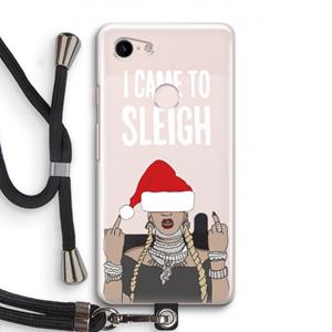 CaseCompany Came To Sleigh: Pixel 3 Transparant Hoesje met koord
