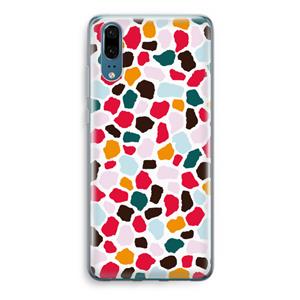 CaseCompany Colored Giraffe: Huawei P20 Transparant Hoesje