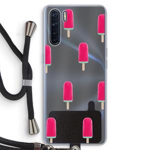 CaseCompany Waterijsje: Oppo A91 Transparant Hoesje met koord