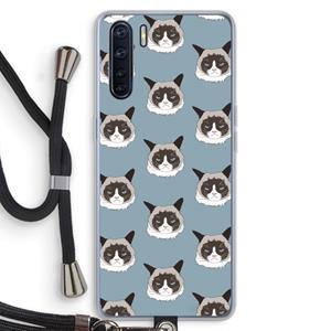 CaseCompany It's a Purrr Case: Oppo A91 Transparant Hoesje met koord