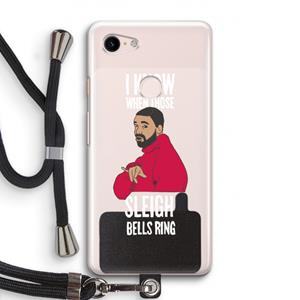 CaseCompany Sleigh Bells Ring: Pixel 3 Transparant Hoesje met koord