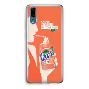 CaseCompany Peach please!: Huawei P20 Transparant Hoesje