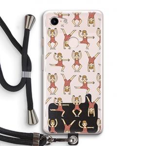 CaseCompany Gymboys: Pixel 3 Transparant Hoesje met koord