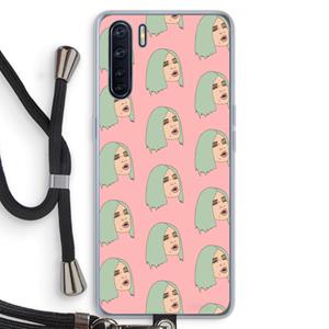 CaseCompany King Kylie: Oppo A91 Transparant Hoesje met koord