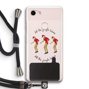 CaseCompany Jingle Ladies: Pixel 3 Transparant Hoesje met koord