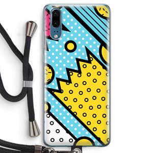 CaseCompany Pop Art #1: Huawei P20 Transparant Hoesje met koord