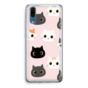 CaseCompany Katten: Huawei P20 Transparant Hoesje
