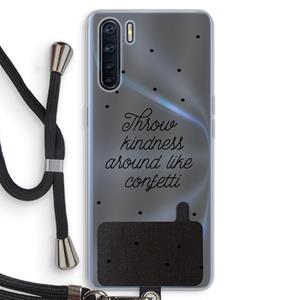 CaseCompany Confetti: Oppo A91 Transparant Hoesje met koord