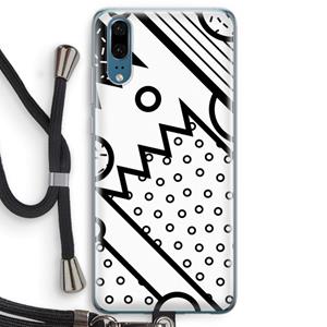 CaseCompany Pop Art #4: Huawei P20 Transparant Hoesje met koord