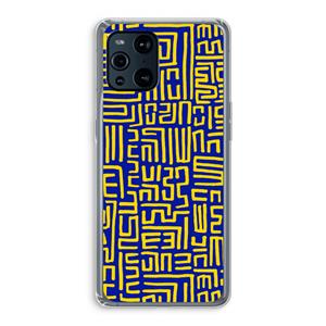 CaseCompany Majorelle Blue Print: Oppo Find X3 Pro Transparant Hoesje