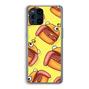 CaseCompany Hamburger: Oppo Find X3 Pro Transparant Hoesje
