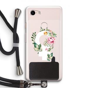 CaseCompany Venus: Pixel 3 Transparant Hoesje met koord