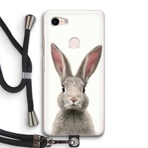 CaseCompany Daisy: Pixel 3 Transparant Hoesje met koord