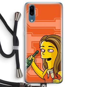 CaseCompany Jamie Lee Simpson: Huawei P20 Transparant Hoesje met koord