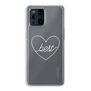 CaseCompany Best heart pastel: Oppo Find X3 Pro Transparant Hoesje