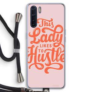 CaseCompany Hustle Lady: Oppo A91 Transparant Hoesje met koord
