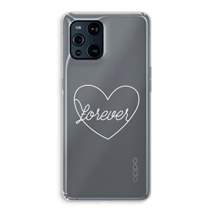 CaseCompany Forever heart pastel: Oppo Find X3 Pro Transparant Hoesje