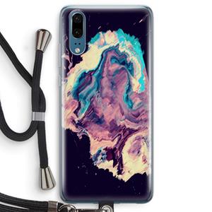 CaseCompany Cosmic Silence: Huawei P20 Transparant Hoesje met koord
