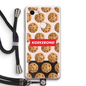 CaseCompany Koekerond: Pixel 3 Transparant Hoesje met koord