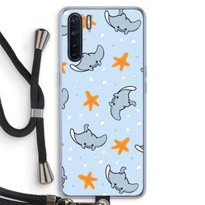 CaseCompany Manta: Oppo A91 Transparant Hoesje met koord