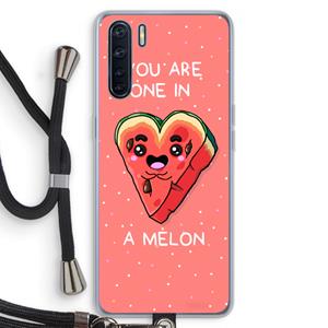 CaseCompany One In A Melon: Oppo A91 Transparant Hoesje met koord