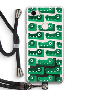 CaseCompany Crocs: Pixel 3 Transparant Hoesje met koord