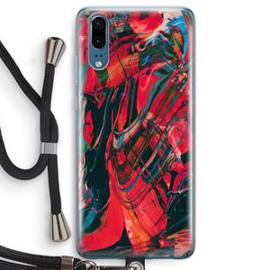 CaseCompany Endless Descent: Huawei P20 Transparant Hoesje met koord
