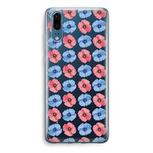 CaseCompany Klaproosjes: Huawei P20 Transparant Hoesje