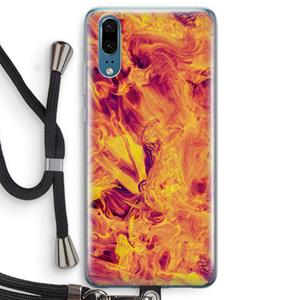 CaseCompany Eternal Fire: Huawei P20 Transparant Hoesje met koord