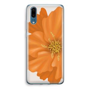 CaseCompany Orange Ellila flower: Huawei P20 Transparant Hoesje