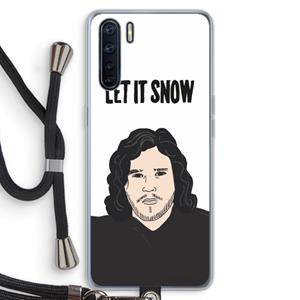 CaseCompany Let It Snow: Oppo A91 Transparant Hoesje met koord