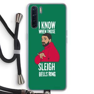 CaseCompany Sleigh Bells Ring: Oppo A91 Transparant Hoesje met koord