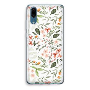 CaseCompany Sweet little flowers: Huawei P20 Transparant Hoesje