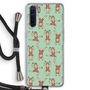 CaseCompany Gymboys: Oppo A91 Transparant Hoesje met koord
