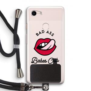 CaseCompany Badass Babes Club: Pixel 3 Transparant Hoesje met koord
