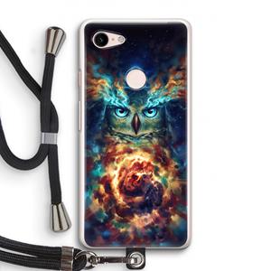 CaseCompany Aurowla: Pixel 3 Transparant Hoesje met koord