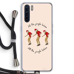 CaseCompany Jingle Ladies: Oppo A91 Transparant Hoesje met koord