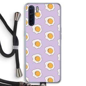 CaseCompany Bacon to my eggs #1: Oppo A91 Transparant Hoesje met koord